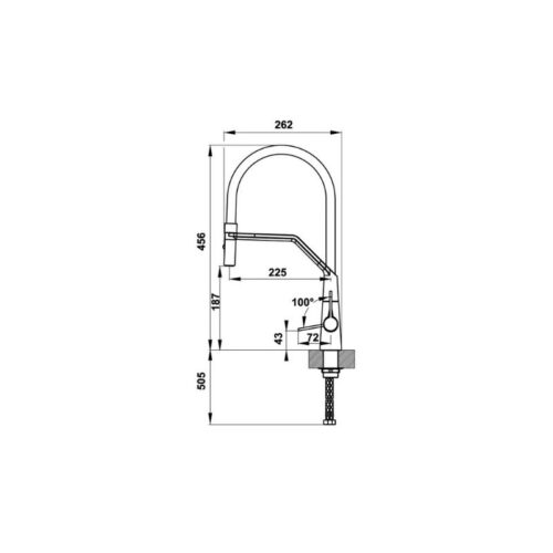 Vòi rửa bát Hafele Hydros HT20-CH1F187 570.82.230 3 Kích thước vòi rửa bát Hafele Hydros HT20-CH1F187 570.82.230