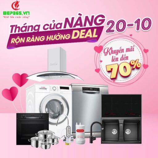 Khuyến mãi 20/10 ngập tràn quà tặng + ưu đãi tới 70% tại Thế Giới Bếp Nhập Khẩu