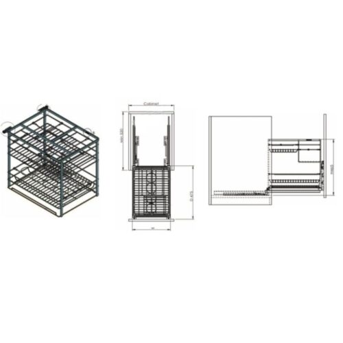 Giá gia vị Eurogold EPD4630 3 Kích thước giá gia vị Eurogold EP2230