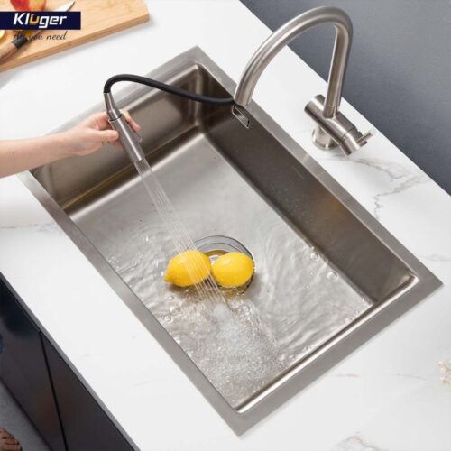 Chậu rửa bát 1 hố Kluger KU8121S-S68 4 Ảnh thực tế chậu rửa bát 1 hố Kluger KU8121S-S68