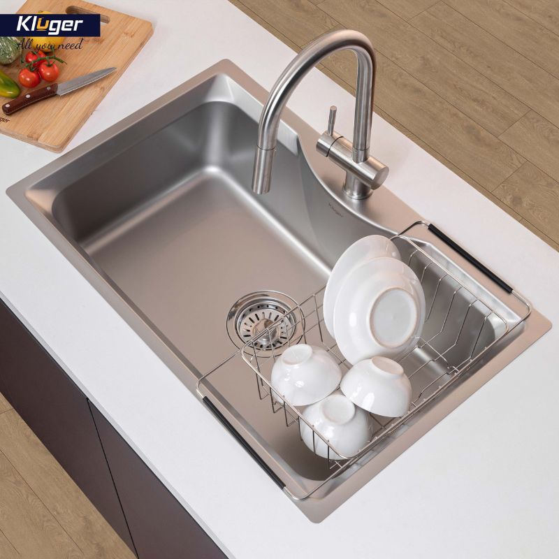 Ảnh thực tế chậu rửa bát 1 hố Kluger KW8191FS-S79 Ảnh thực tế chậu rửa bát 1 hố Kluger KW8191FS-S79
