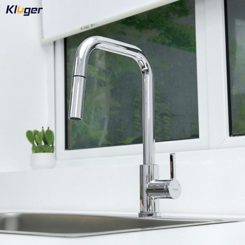 Ảnh vòi rửa bát nóng lạnh Kluger KLF0011C có dây rút Ảnh vòi rửa bát nóng lạnh Kluger KLF0011C có dây rút