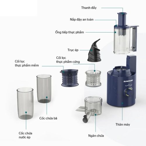 Chi tiết máy ép chậm Sunhouse SHD5512