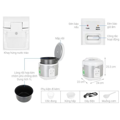 Nồi cơm điện Panasonic SR-MVN10LRAX 4 Chi tiết nồi cơm điện Panasonic SR-MVN10LRAX