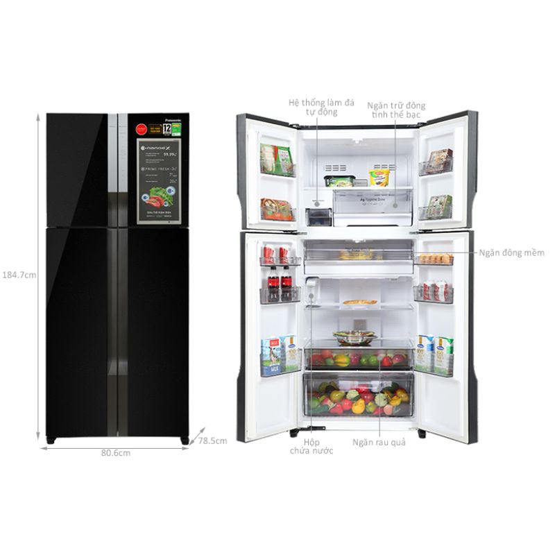 Kích thước tủ lạnh Multi Door Inverter 550 Lít Panasonic NR-DZ601YGKV Kích thước tủ lạnh Multi Door Inverter 550 Lít Panasonic NR-DZ601YGKV