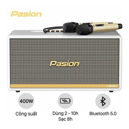 Loa Di Động Xách Tay Paramax PASION 2c (Màu Trắng)