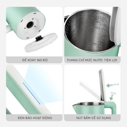 Ấm đun nước siêu tốc Elmich KEE 1774B 1.7 Lít 4 Cấu tạo ấm đun nước siêu tốc Elmich KEE 1774B 1.7 Lít