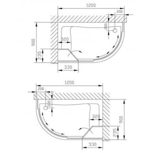 Kích thước cabin tắm đứng Euroking EU-4449B
