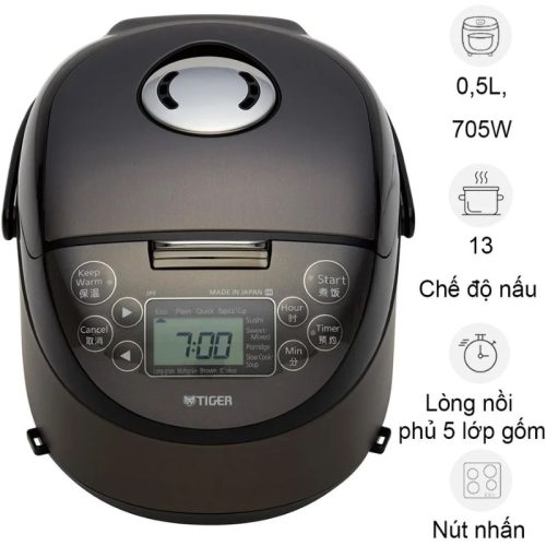Nồi cơm điện tử cao tần Tiger JPF-A55W-B 0.5 Lít