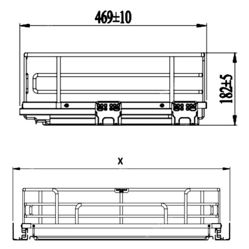 Kích Thước Giá xoong nồi nan oval âm tủ Eurogold EPV5075F