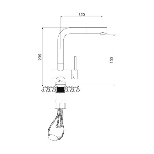 Vòi rửa chén Malloca K103BL 3 thong so voi rua chen malloca k103bl
