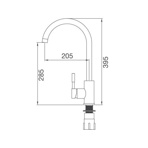 Vòi rửa chén Malloca K569C 5 thong so voi rua chen malloca k569c